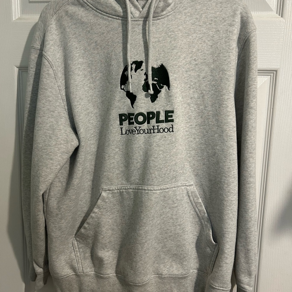 H&M Gray Hoodie with Black Print